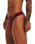 Women's Ua Pure Stretch Thong 3-PACK Printed - Pace Pink / Md