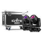 Beamzpro IGNITE220 LED Moving Head Spot 1X 220W 2 X In Flight Case
