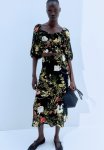 Viscose Cr Pe Skirt - Black floral