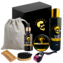 Lafezeka - Beard Growth Kit With Wood Brush & Comb For Men Gift Set