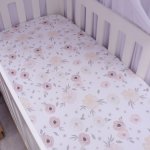 Cot Fitted Sheet Watercolour Small Flowers