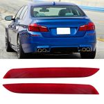 Jaronx Compatible With Bmw Rear Bumper Reflector For 5 Series F10 M-sport Sedan 2011-2016 Left & Right Rear Bumper Red Marker Li