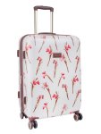 Ted Baker Wild Iris Medium 4-WHEEL Trolley Case White
