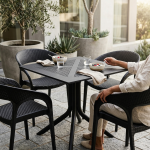 Perforated Table And Chair Set - White
