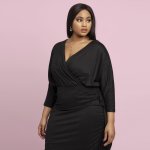 Plus Size Joy & Ash Crossover Bodysuit - Black