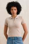Ribbed Placket Golfer - XL Mushroom