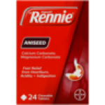 Aniseed Heartburn & Indigestion Chewable Tablets 24 Pack
