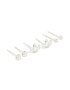 Waterproof Stainless Steel Cubic Zirconia Fine Marquise & Classic Stud Earrings 3-PACK