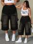 Plus Size Casual Denim Jeans Fashionable Everyday Wear