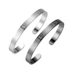Leaocean Ayatul Kursi Cuff Women Serenity Prayer Personalised Bracelet Allah Islam Muslim Arab Stainless Steel Deep Engraved Ban