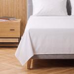 350 Thread Count Polycotton Twill Flat Sheet White - S king 295X295CM