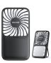 Gaiatop Portable Handheld Fan 3 Speed LED Makeup Mirror With Light Folding Stand For Desktop Rechargeable MINI Personal Fans Small Travel Essential