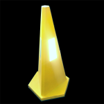 Triangular 1M Cone – Yellow