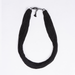 Black Princess Chain Stainless Steel Necklace - Black Powder