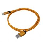 Usb-c To USB 2.0 Type A 2M Braided Gold I-orange