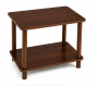 Modern Walnut 2-TIER Side Table With Open Shelf Storage