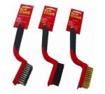 Tork Craft Soft Grip Wide Brush Set Brass Stainless Nylon In Blister Tcw