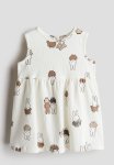 Patterned Jersey Dress - White miffy