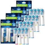 Replacement Brush Heads Compatible With Oral B Braun- Double Clean Design 16 Pk Generic Electric Toothbrush Replacement Heads- F