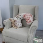 Feeding Pillow Cover Pop Of Peoni Bunny