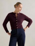 Tilly Crew Neck Cardigan - X Elderberry