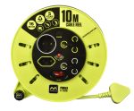 Masterplug Pro-xt 4 Socket Medium Duty Extension Cable Reel With LED Switch 10 Meter Length