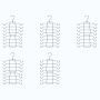 5 Pack - Space Saving Closet Organiser For Accessories & Wardrobe - Black