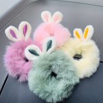 10PCS Cute Plush Rabbit Ear Scrunchies For Girls Ideal Choice For Gifts