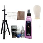Wig Stand Canvas Head Pins Lace Glue Remover Mist & Hair Stick