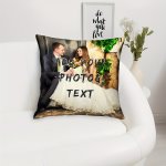 1PC 45.72X45.72 Cm Soft Single-sided Printed Short Plush Pillowcase Pillow Cover With Customized Pet Dog Family Photo For Home S