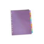 Bantex A4 10 Divisions Pp Divider 5 Colours With Insertable Labels