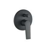 Shower bath Diverter Mixer Vita Double Black