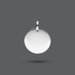 Silver Sketch Disc Pendant