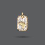 Diamond Africa Tag Pendant