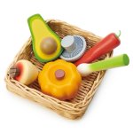 Wooden Toy Veggie Basket