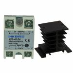 Inkbird Solid State Relay 40DA Dc Ssr Black Heat Sink For Pid Thermostat Temperature Controller