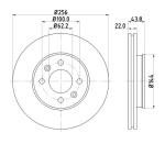 Stone Brake Disc Front – Vented BR14166