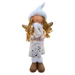 Standing Angel With Gold Wings Christmas Decoration 43CM