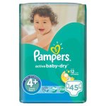 Pampers Active Baby-Dry 45 Nappies Size 4+