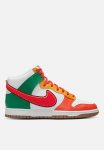 Nike Dunk Hi Retro Swoosh - White habanero Red