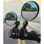 1PCS Adjustable Swivel Convex Mirror For Bikes - Wide Angle Rearview Mirror For Mtb And Road Bikes - Enhance Safety And Visibility