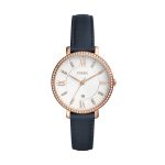 Fossil Jacqueline Rose Gold Round Leather Women's Watch ES4291