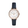 Fossil Jacqueline Rose Gold Round Leather Women's Watch ES4291