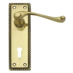 Samsung Samson 6 Inch 3 Lvr Lockset Georgian Brass Pltd