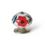 Cabinet Knobs Porcelain Red Flower Shape 40MM 4PC