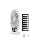 Ashcomonline Solar Rechargeable Fan A++ 344 Mm 3 Blade Table Fan
