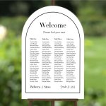 Arch Framed Wedding Seating Chart - 5MM Foamboard Print