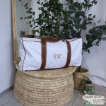 Travel Bag Hospital Bag Duffel Bag Dotty Brown