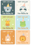 Personalised Gift Stickers - Zoo Party