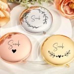 Makeup Mirror Personalized Compact Mirror Engraved Pocket Mirror Custom Birthday Gifts For Women Mother's Day Gifts Father's Day